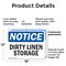 Signmission Dirty Linen Storage, 18 in W x Rectangle, Plastic OS-2PACK-NS-P-1218-L-11031 - alternate 2